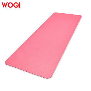 Esterilla de yoga Woqi de 6 mm de grosor, color rosa, de TPE antideslizante y acolchada, para fitness en casa, forma rectangular, tamaño personalizable - Product Image 5
