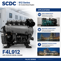 Moteur diesel refroidi par air SCDC Deutz F4L912 32 kW 1500 tr/min pour groupe électrogène diesel, production d'énergie industrielle