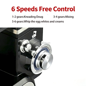 Batteur sur socle électrique 5L 1300W, design à tête inclinable, 6 vitesses, fonction pulse, pieds antidérapants, bol mélangeur en acier inoxydable pour la pâte - Product Image 3