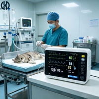 Hochauflösender TFT-LCD Veterinärmonitor Mehrsprachiger Sprachalarm Tierchirurgie Vitalzeichen-Überwachungsgerät