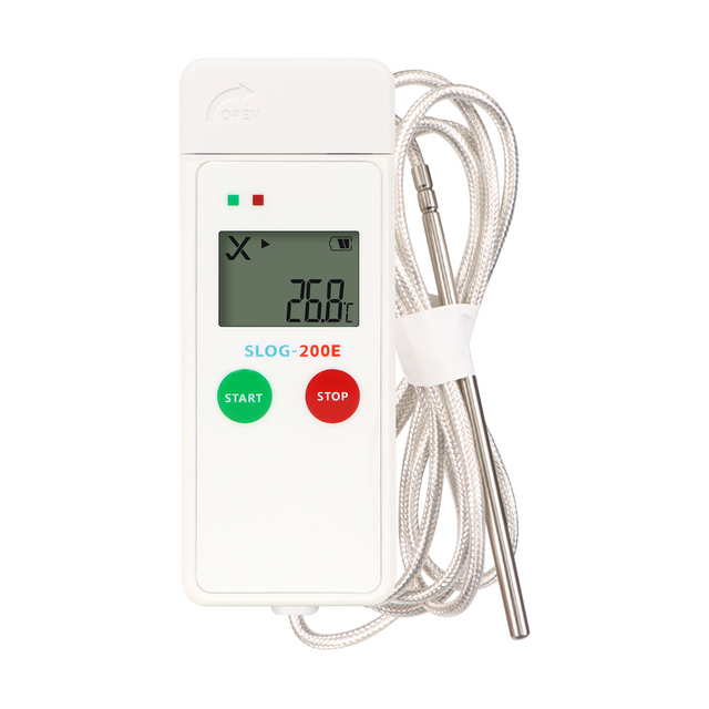 SLOG-200E High Precision Temperature and Humidity Recorder Monitor Temp Hygrometer Data Logger with External Probe