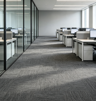 Dalles de moquette commerciales modulaires 50x50, support non-tissé, nylon haute densité, insonorisantes, résistantes aux taches, pour lieu de travail