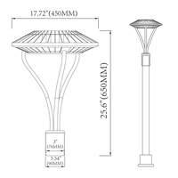 Luminaire LED rond élégant de 150 W pour poteau, 19 500 lumens, lumière du jour 5000 K, pour montage sur poteau par LEDLIGHTING WHOLESALE