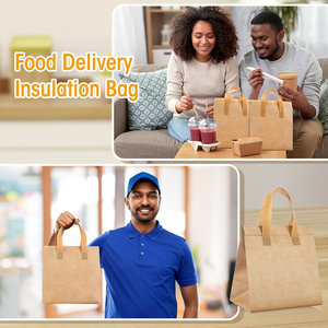 Mochila Térmica Aislante Desechable de Lujo Personalizada, No Tejida, para Comida para Llevar, con Forro de Papel de Aluminio, Impermeable y Ecológica - Product Image 6