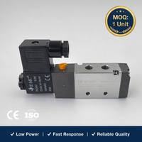 Válvula Solenoide de Baja Potencia de 5/2 Vías, DC24V AC220V, Válvula de Control Direccional Operada por Piloto para Automatización Industrial IP65