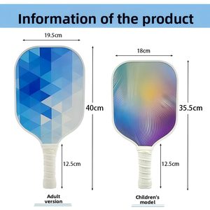 Raqueta de Pickleball de Plástico Personalizada con Núcleo de Fibra de Vidrio en Forma de Panal - Set para Entrenamiento Padre-Hijo - Product Image 4