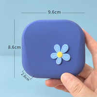 Nouvel étui à clés en silicone au design floral élégant, porte-monnaie magnétique, porte-cartes, organisateur d'objets divers, double compartiment pour écouteurs
