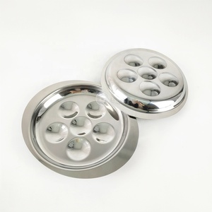 <span class=keywords><strong>6</strong></span> trous En Acier Inoxydable Pratique Escargot Plat Escargot Plaque Plaque Alimentaire pour Restaurant D'hôtel - Product Image 4