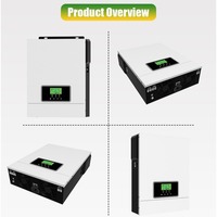 Onduleur solaire hybride 12v/24v/48v 3000w onduleur de réseau à onde sinusoïdale pure 3kva pour l'éclairage du système solaire domestique onduleur solaire 3000w