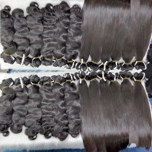 Lots de <span class=keywords><strong>Cheveux</strong></span> Humains Vierges Indiens Bruts 100% Naturels, Alignés dans le Sens de la Cuticule, Lisses Comme des Baguettes, Double Tissage, Qualité 12A 15A, Fournisseurs de <span class=keywords><strong>Cheveux</strong></span> Bruts - Product Image 5