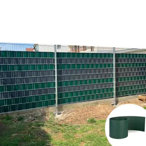 19cm*2.525m/Piece RAL6005 PVC Strip Screen Fence Plastic Fence Strip Hart PVC Sichtschutzstreifen