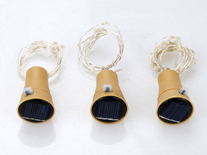 Hot bán ngoài trời Chuỗi 1m 2M năng lượng mặt trời nút chai rượu vang chai Stopper dây đồng chuỗi Lights 10led 20 LED Cổ Tích đèn - Product Image 3