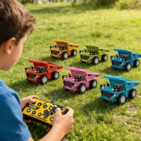 WGNRC 425 Jouets de camions d'ingénierie miniatures RC à l'échelle 1/64, Palm Mini Rc Dump Truck, Pocket Mini Rc Truck, Desktop Mini Rc Drift Car Toys