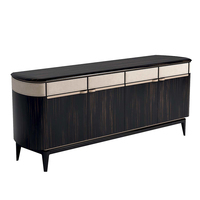 Buffet moderne noir, armoire de service, armoire de salle à manger, armoire de cuisine, console