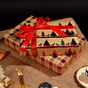 Wholesale 80g Kraft <b>Paper</b> 43*300cm <b>Christmas</b> Gift Luxury Custom Packaging <b>Wrapping</b> <b>Paper</b> <b>Roll</b> - Product Image 2