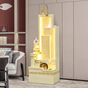Living Room Water Feature Fountain Beige 46x32x146cm Eco Friendly Indoor Decoration Office Entrance Gift - Product Image 2