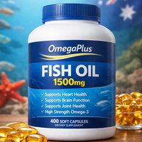 Capsules de Gel Doux d'Huile de Poisson Oméga 3 Marine pour la Santé des Yeux et du Cœur, Vente en Gros Personnalisée, Marque Privée, Soutien Énergétique, Certifié GMP