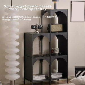 Table de <span class=keywords><strong>chevet</strong></span> moderne noire avec étagère de rangement en <span class=keywords><strong>cube</strong></span>, vente en gros d'usine chinoise, table de nuit en métal pour chambre à coucher et salon - Product Image 3