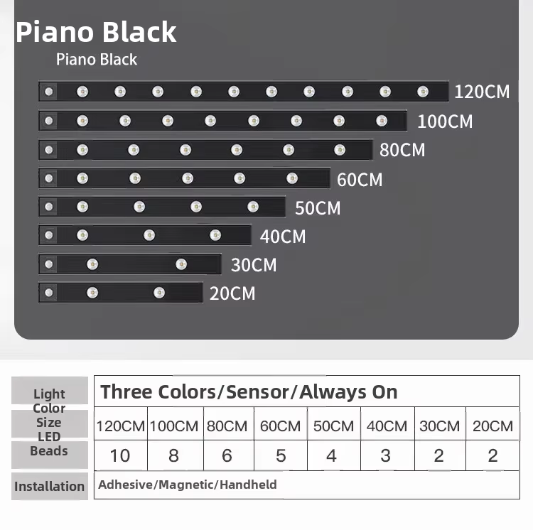 Tres colores cambiables luz negro
