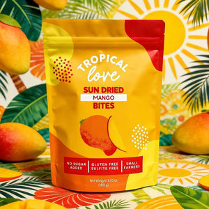 Sachets d'emballage alimentaire personnalisés autoportants avec fermeture éclair, 50g, pour fruits secs, sachet pour chips de banane - Product Image 2