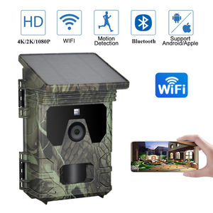 Trail <b>Camera</b> 30MP 4K <b>Night</b> <b>Vision</b> IP65 Waterproof With Solar Panel For Wildlife Monitoring - Product Image 3