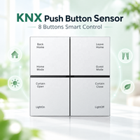 Système de maison intelligente GVS KNX moderne, 8 interrupteurs à bouton-poussoir, commande tactile, capteur de proximité, interrupteurs muraux pour hôtel, appartement