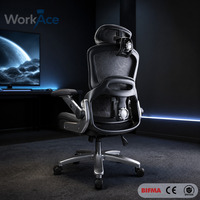 Chaise de bureau à dossier haut, grande et ergonomique, certifiée BIFMA CE, pour espace de travail, vente en gros directe usine, siège durable