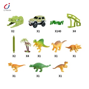 Chengji Puzzle piste voitures bricolage assemblage Rail voiture jouets fente jouets déformation catapulte bloc de construction dinosaure piste voiture - Product Image 4