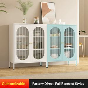 Aparador Nórdico de Hierro, Moderno y Sencillo, <span class=keywords><strong>Mueble</strong></span> de Almacenamiento para <span class=keywords><strong>Cocina</strong></span>, Armario para Té y Vino, Estrecho, Ultrafino, de Doble Puerta, para Comedor - Product Image 2