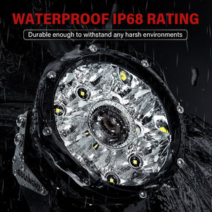 Gele 5 inch koplamp 12V jeep strobe LED rijpod mistlamp spotlicht voor auto off-road wit 4x4 voertuig fabricage - Product Image 4