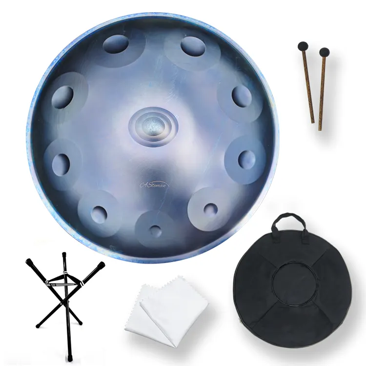 Factory Price Hand Pan Drum Asteman Handpan Ice Age 10 Notes D Minor Music Instruments H Ang Drum