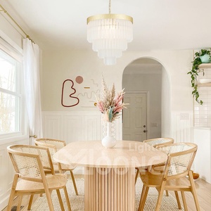 Đèn chùm vàng hiện đại có thể điều chỉnh chiều cao trang trại phong cách ánh sáng lịch thi đấu cho phòng ăn phòng ngủ lối vào Nhà Bếp Có sẵn giữa - Product Image 5