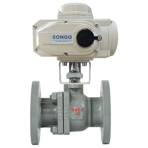 วาล์วควบคุมการไหลของน้ำแบบลูกบอล DN80 3 นิ้ว 24V WCB เหล็กกล้าคาร์บอน พร้อมมอเตอร์ขับเคลื่อนแบบหน้าแปลน 2 ชิ้น - Product Image 4