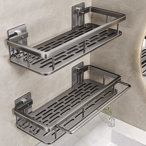 Organisateur rectangulaire léger YOTO, en aluminium spatial, <span class=keywords><strong>pour</strong></span> cuisine, salle de bain, à <span class=keywords><strong>fixer</strong></span> au mur, sans perçage - Product Image 1
