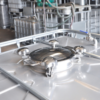 Réservoir IBC en acier inoxydable 304 316 de qualité alimentaire de 500l 1000l 1500l, réservoirs IBC, conteneurs IBC