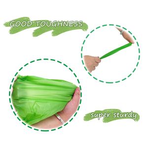 ถุงขยะย่อยสลายได้ PLA แบบกำหนดโลโก้ได้  หนาพิเศษ แข็งแรง ปากแบน สำหรับกำจัดของเสียสัตว์เลี้ยง ขี้สุนัข - Product Image 5