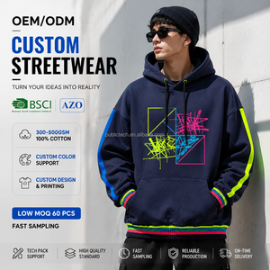 โรงงานผลิตเสื้อผ้าสั่งทำพิเศษระดับไฮเอนด์ เสื้อฮู้ดดี้ผ้าฝ้ายเนื้อแน่นพิมพ์ลายแบบรีดร้อน สไตล์วินเทจ ระบายอากาศได้ดี น้ำหนัก 420GSM สำหรับผู้ชาย - Product Image 1