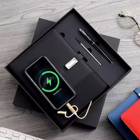 Organisateur de chargeur sans fil personnalisé, carnet intelligent en cuir, batterie externe, noyau de papier remplaçable avec verrouillage de disque USB