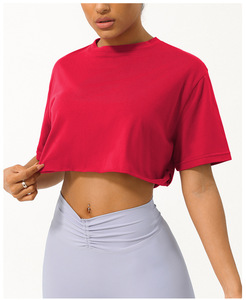 Haut court décontracté d'été pour femme, coupe ample, idéal pour le yoga, la course, le sport et le fitness - Product Image 4