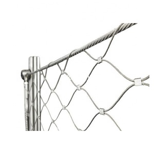 Type noué ou virole 40x40 <span class=keywords><strong>50x50</strong></span> 60x60mm ouverture en acier inoxydable 316 filet de <span class=keywords><strong>maille</strong></span> de câble métallique pour mur vert - Product Image 2