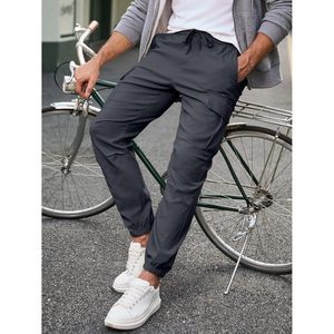 Pantalon de jogging cargo pour homme FOXA, taille élastique, cordon de serrage, coupe ajustée, plusieurs poches, respirant - Product Image 6