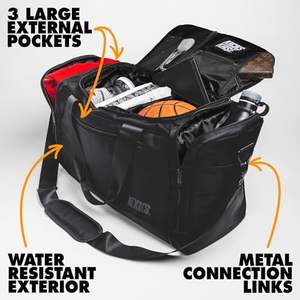 Muestra gratuita: Tres divisores ajustables para compartimentos en una bolsa de lona, bolsa de entrenamiento, bolsa de viaje para baloncesto y fútbol. - Product Image 4