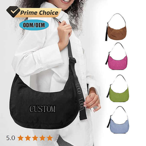 कस्टम क्रिसेंट नायलॉन मून क्रॉसबॉडी क्रोसंट हॉओ स्लिंग एडजस्टेबल स्ट्रैप डप डमलिंग टोटे छोटे पर्स बैग की महिला - Product Image 1