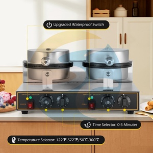 Máy Làm Bánh Snack Bán Chạy Máy Làm Bánh Waffle Hình Nón 2 Đĩa Thương Mại Chạy Điện Để Làm Kem - Product Image 3