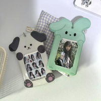 Porte-cartes et porte-clés en PVC style rétro en forme d'animaux mignons de dessin animé, vente en gros