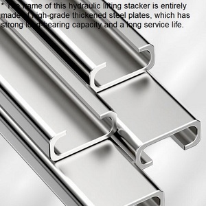 1ton 2ton nâng 1600 mét thủy lực tay <span class=keywords><strong>Stacker</strong></span> Heavy Duty khung thép Hướng dẫn sử dụng xe nâng <span class=keywords><strong>Pallet</strong></span> <span class=keywords><strong>Stacker</strong></span> - Product Image 5