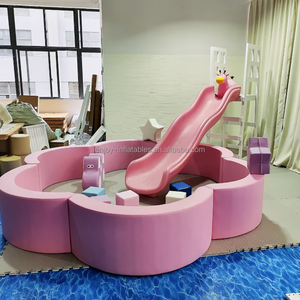 Ensemble de jeux souples pastel pour la location de blocs d'<span class=keywords><strong>escalade</strong></span> de fête ensemble d'équipement de jeu rose blanc mini ensemble de fleurs d'aire de jeux personnalisée - Product Image 5