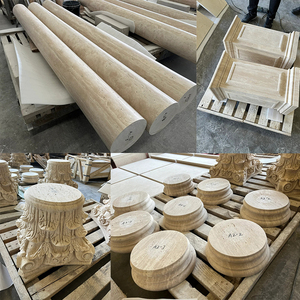 Colonne en marbre de travertin romain naturel pour l'extérieur, solide, pour <span class=keywords><strong>villa</strong></span> de luxe, hôtel, hall d'église, design en travertin - Product Image 2