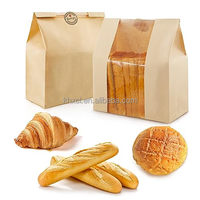 Autocollants de sceau d'étiquettes de stockage d'emballages alimentaires écologiques-Boulangerie avec fenêtre avant Personnalisez vos sacs à pain en papier Design