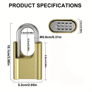 <span class=keywords><strong>Cadenas</strong></span> à <span class=keywords><strong>code</strong></span> robuste à combinaison à 4 chiffres pour entrepôt extérieur de haute sécurité - Product Image 5